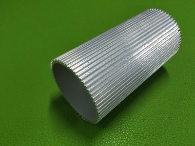 南京鋁材廠定制鋁合金散熱圓管  帶齒紋圓筒狀散熱鋁型材